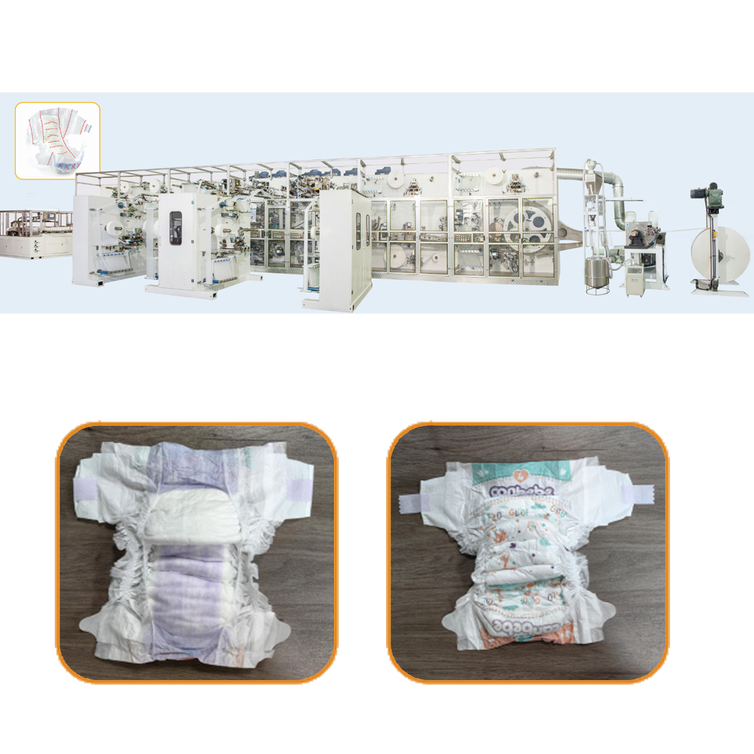 58. Full Servo T Shape Baby Diaper Production Line 58. Full Servo T Shape Baby Diaper Production Line