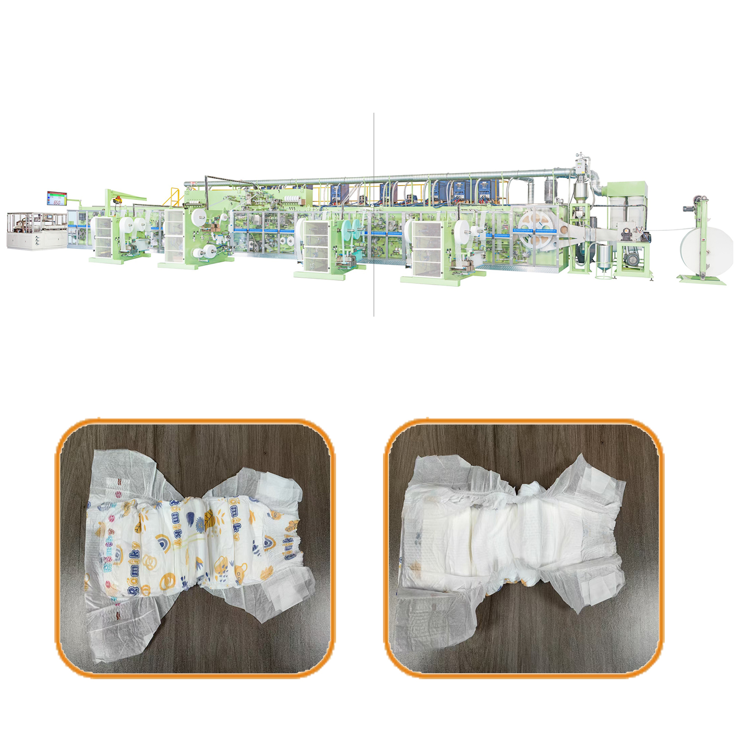 60.High Speed Big Waist Baby Diaper Production Line 60.High Speed Big Waist Baby Diaper Production Line