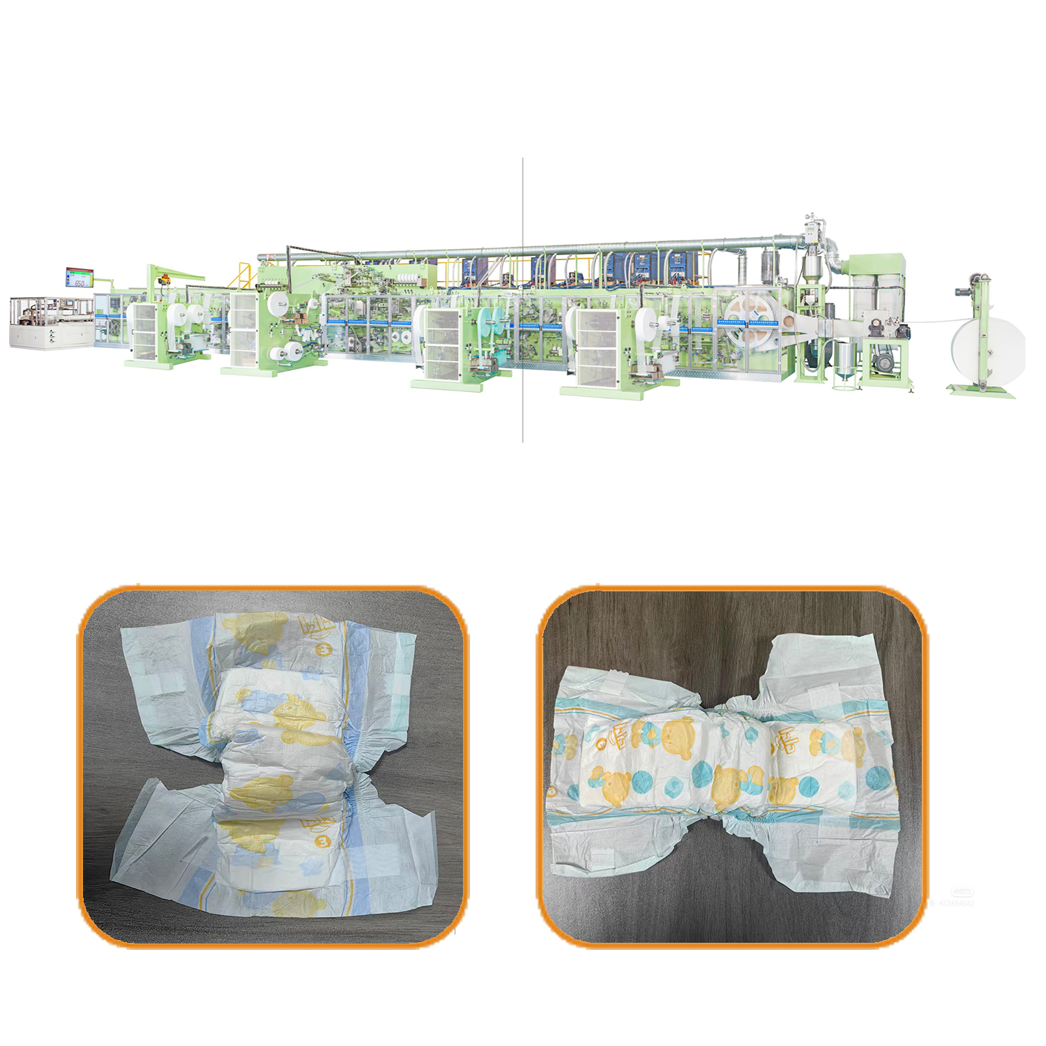 61.Compact Full Servo I Shape Baby Diaper Production Line 61.Compact Full Servo I Shape Baby Diaper Production Line