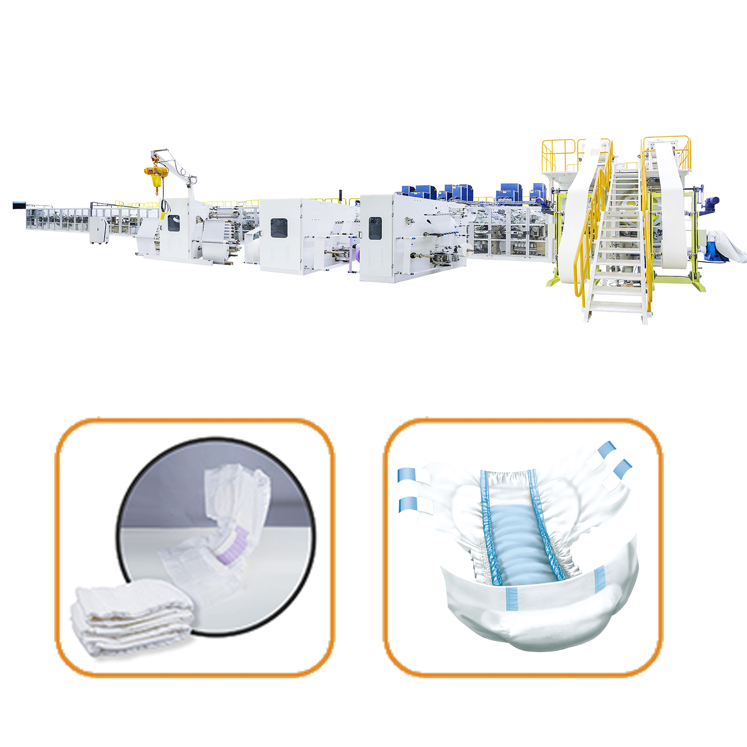 62.Intelligent Full-Automatic Adult Diaper Machine