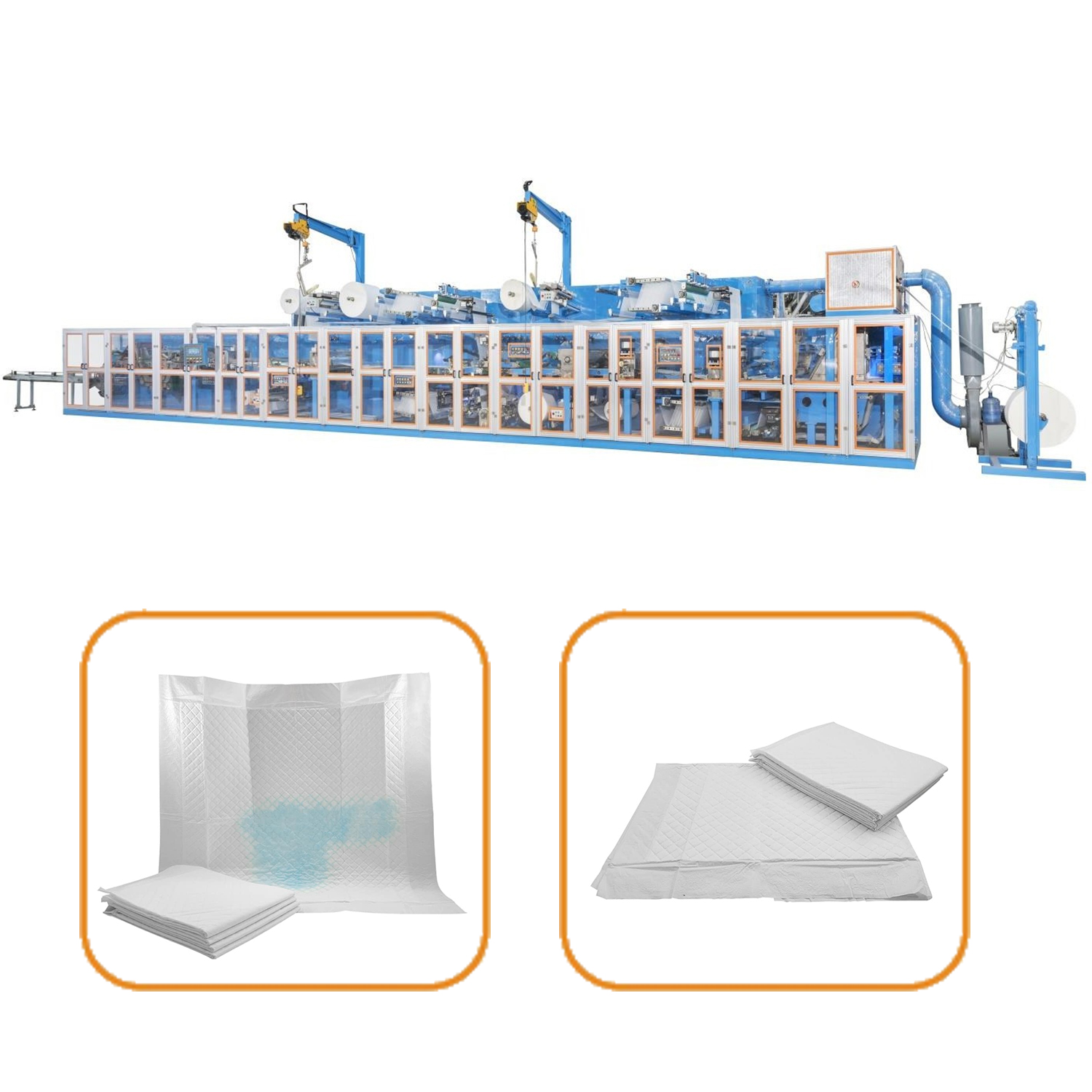66.Advanced Automatic Hygiene Mattress Making Production Line 66.Advanced Automatic Hygiene Mattress Making Production Line