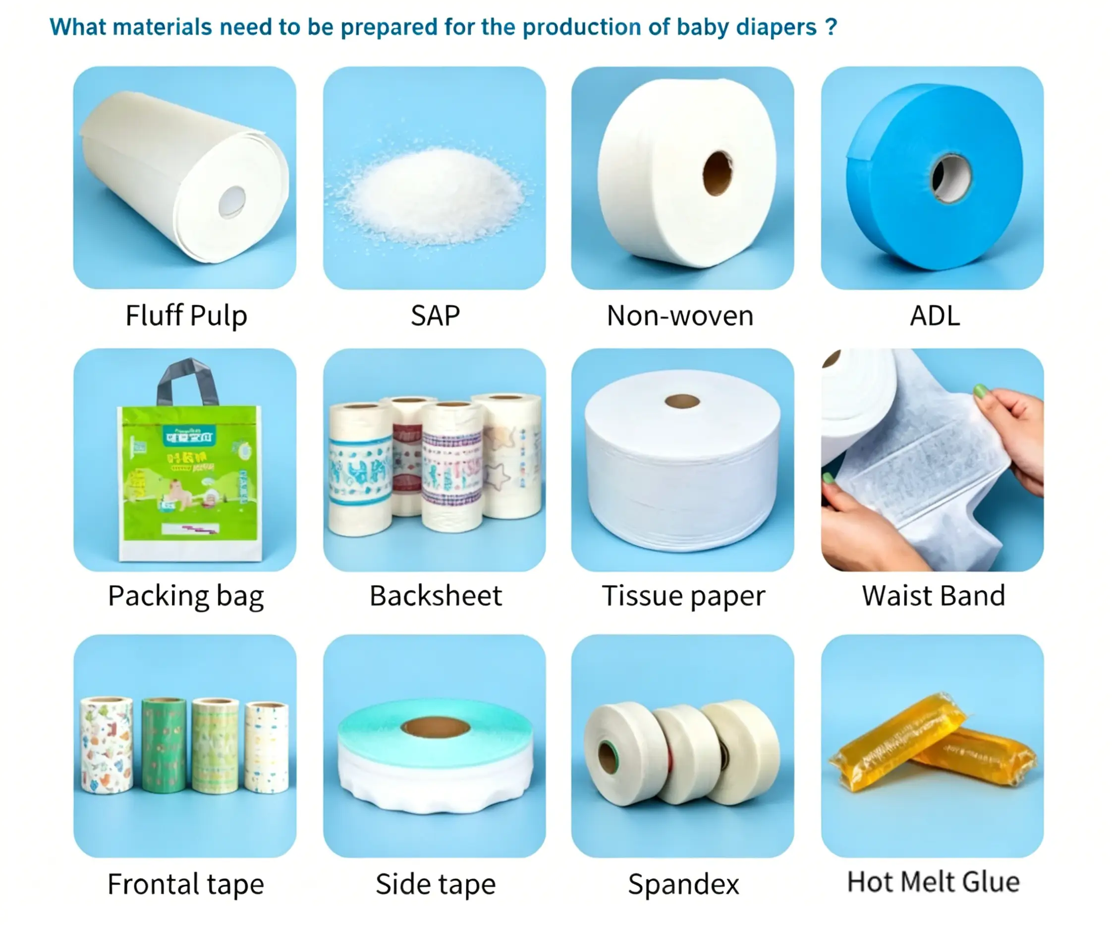 Full servo baby diaper making machine