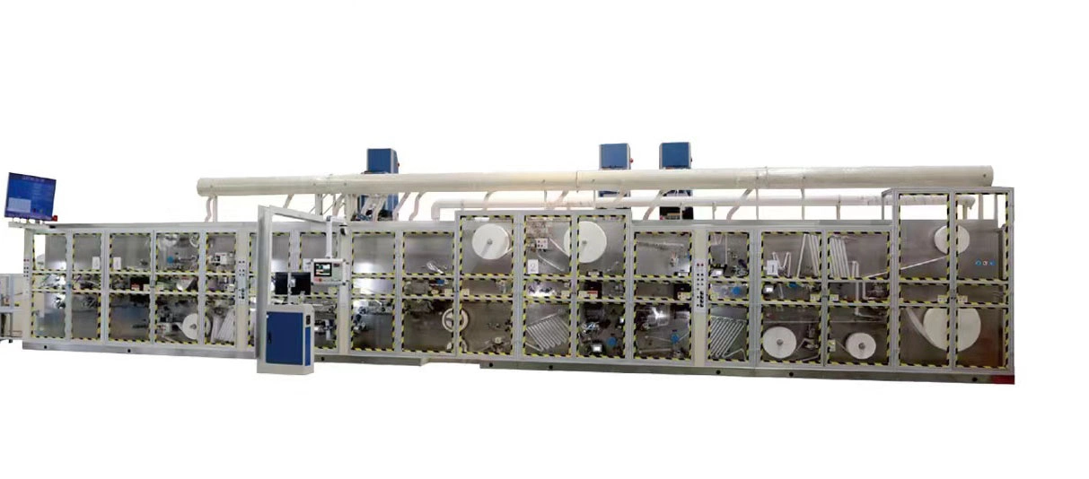 Full servo sanitary pad machine factory