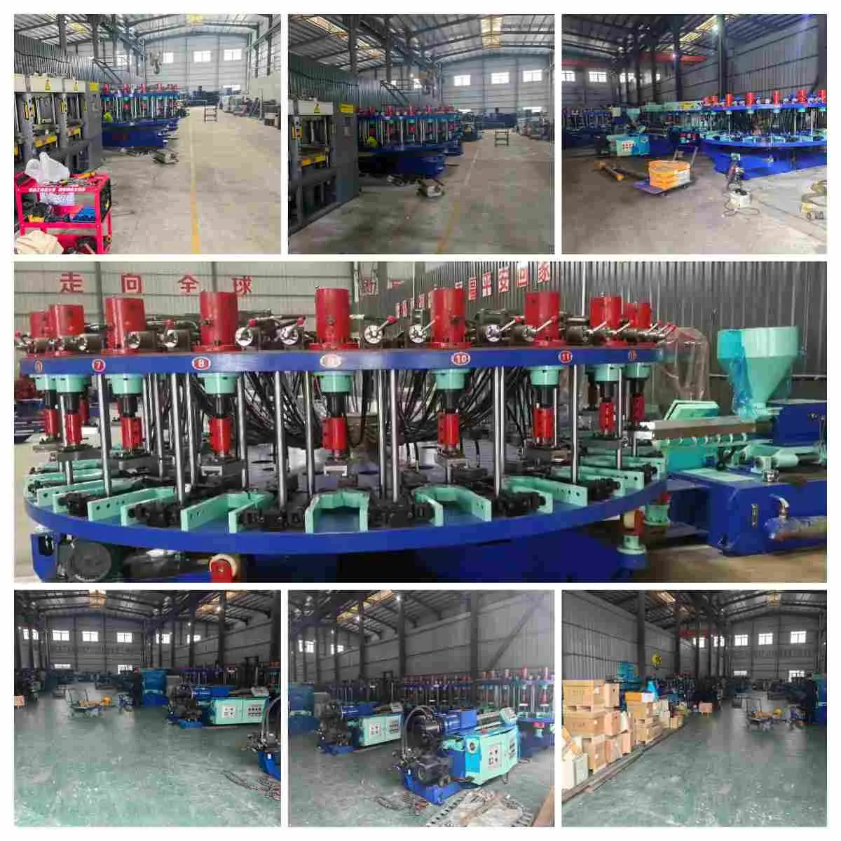 PVC injection shoes mould with fabric shoe upper factory view